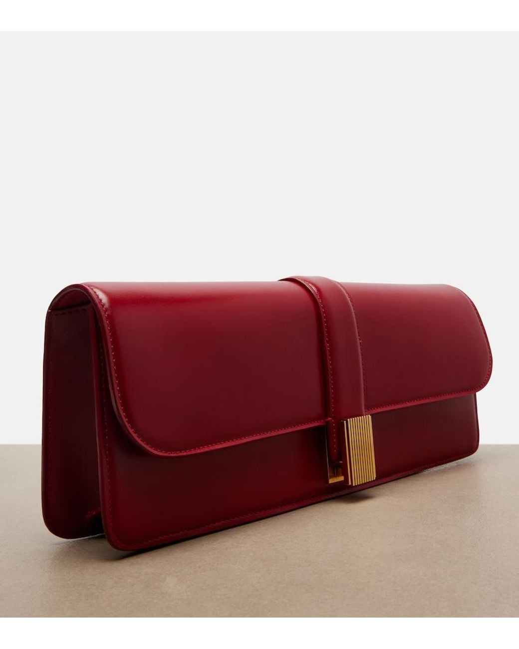 Khaite Red Blake Leather Clutch