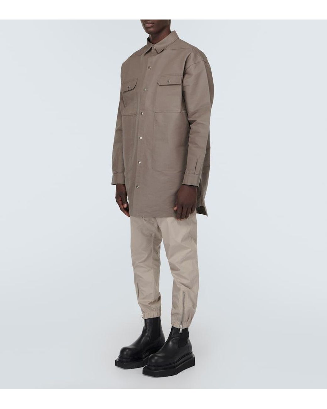 Rick Owens Brown Denim Overshirt for men