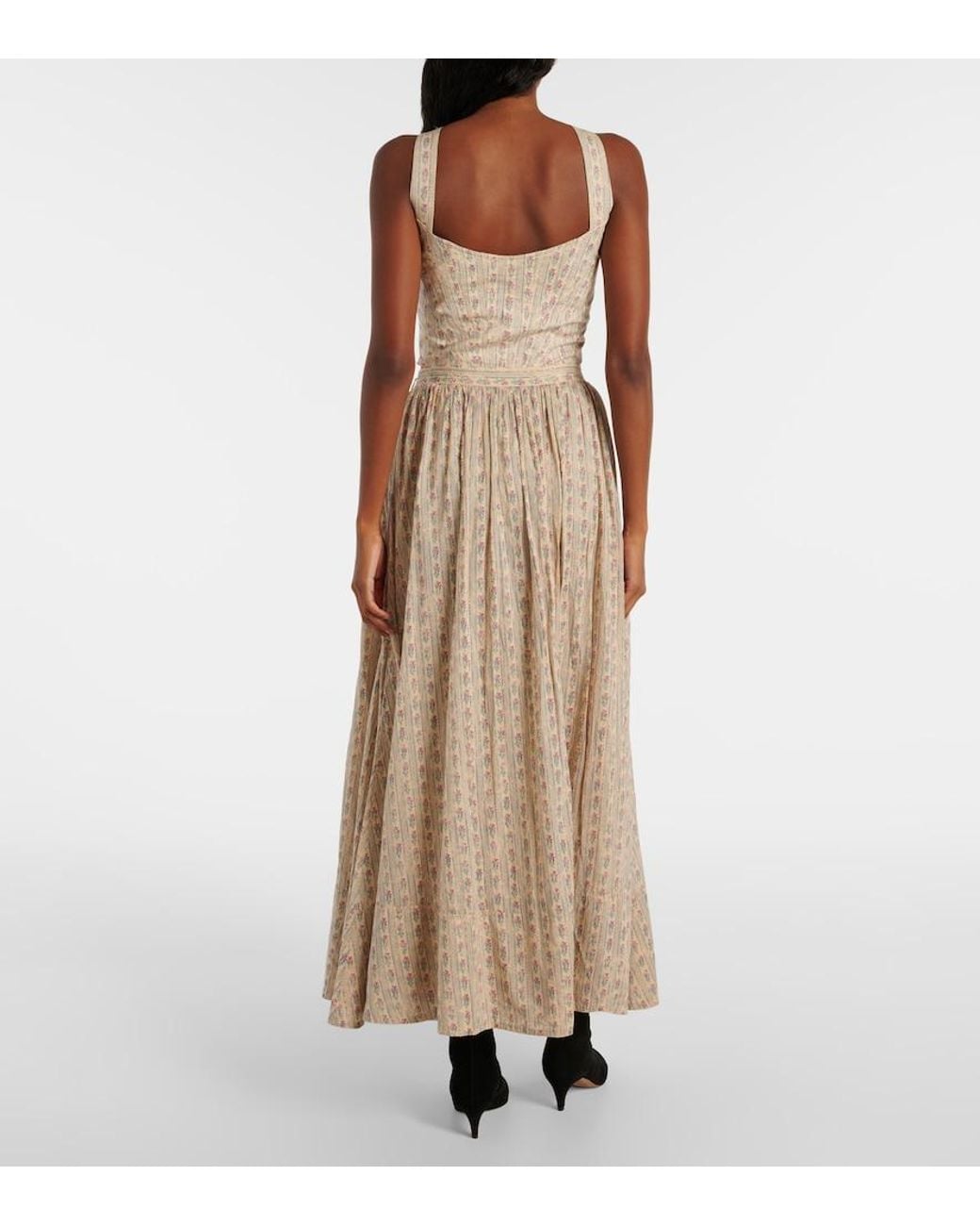 Polo Ralph Lauren Natural Floral Cotton Midi Skirt