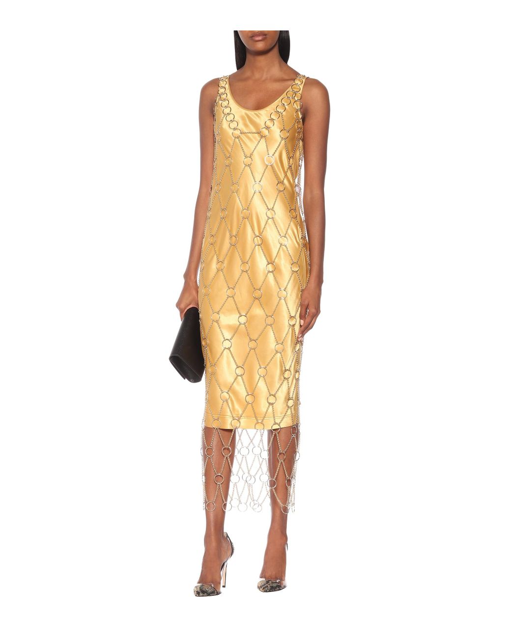Paco Rabanne Chain link Dress in Metallic Lyst