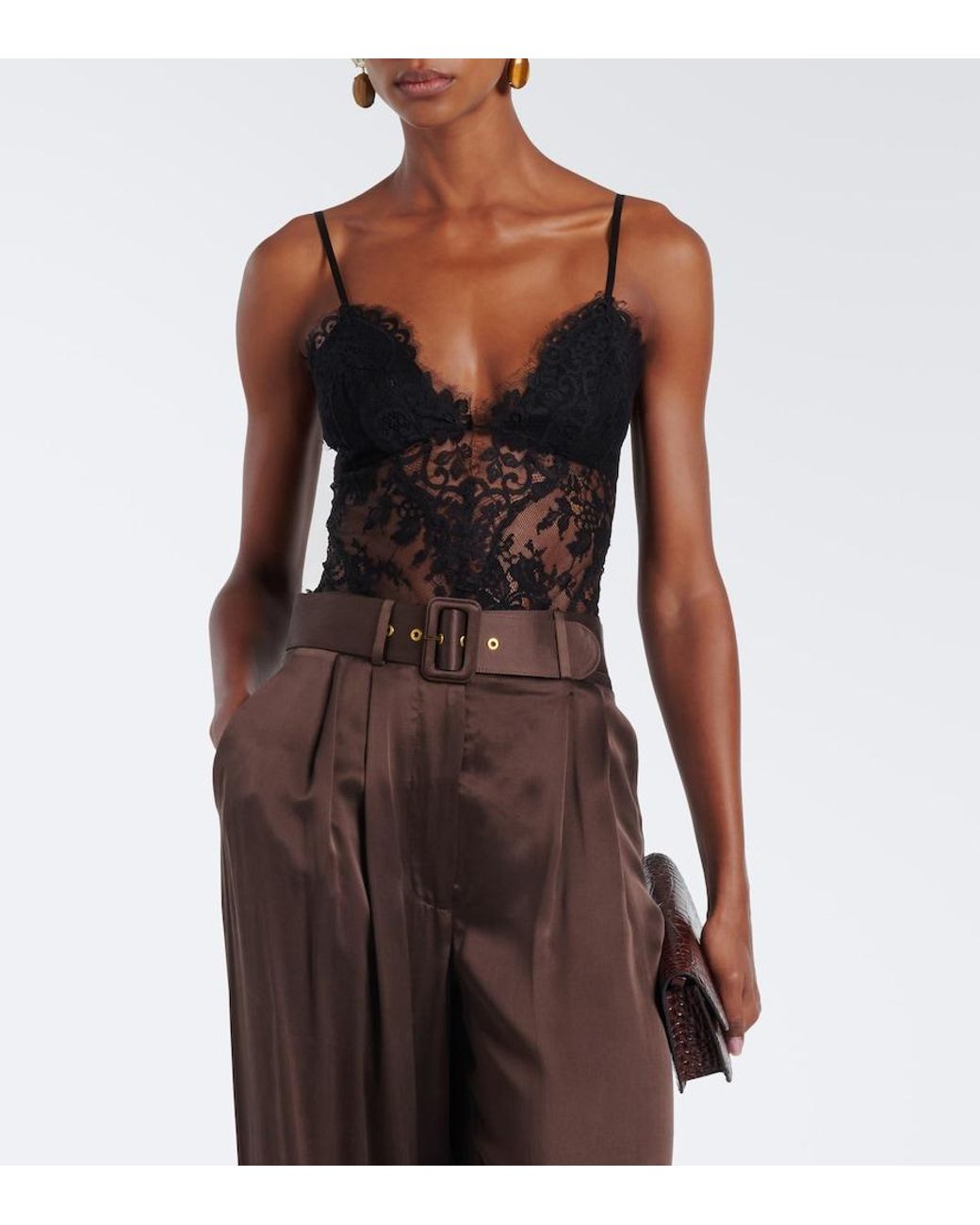 Zimmermann Black Lace Bodysuit