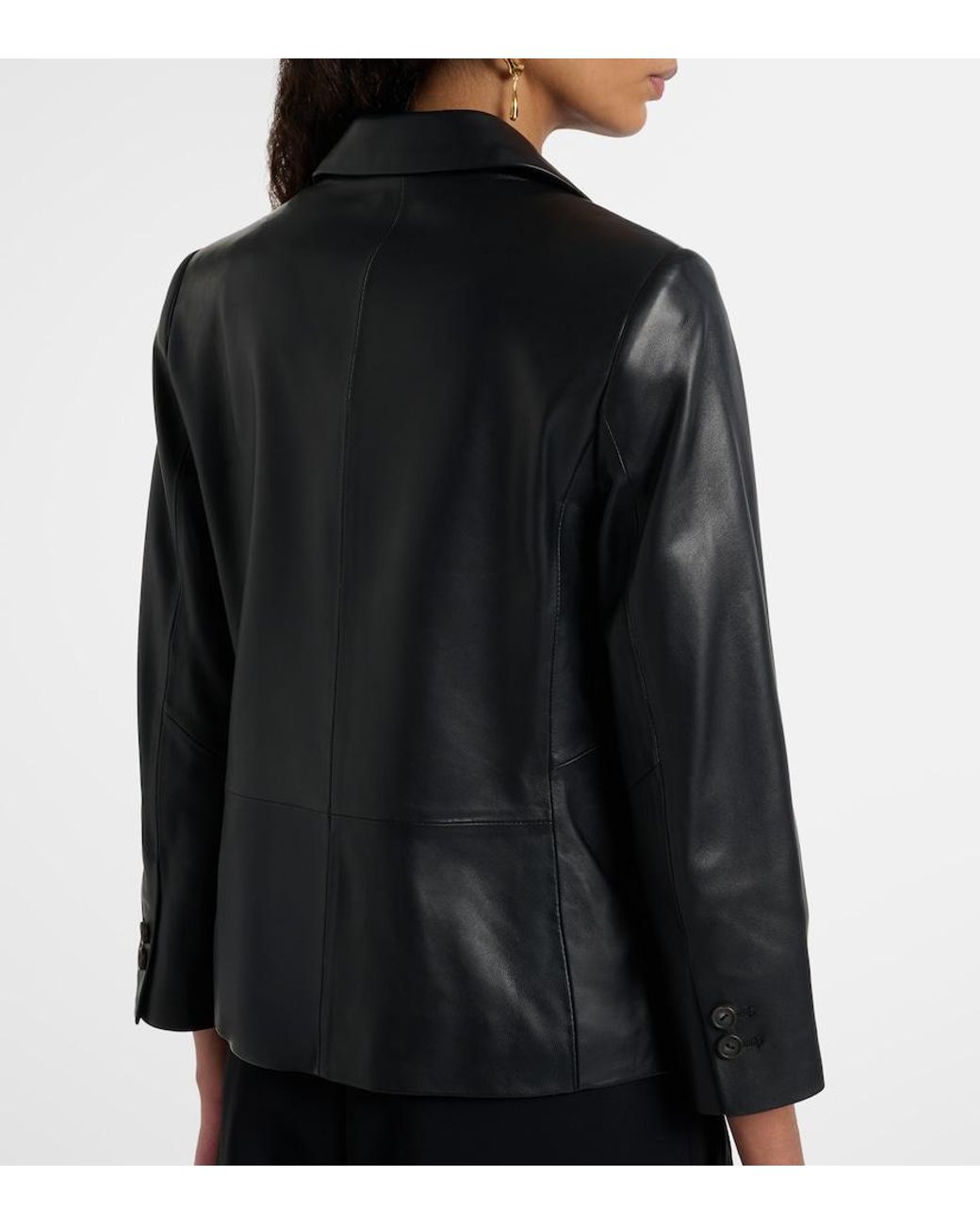 Vince Black Leather Blazer