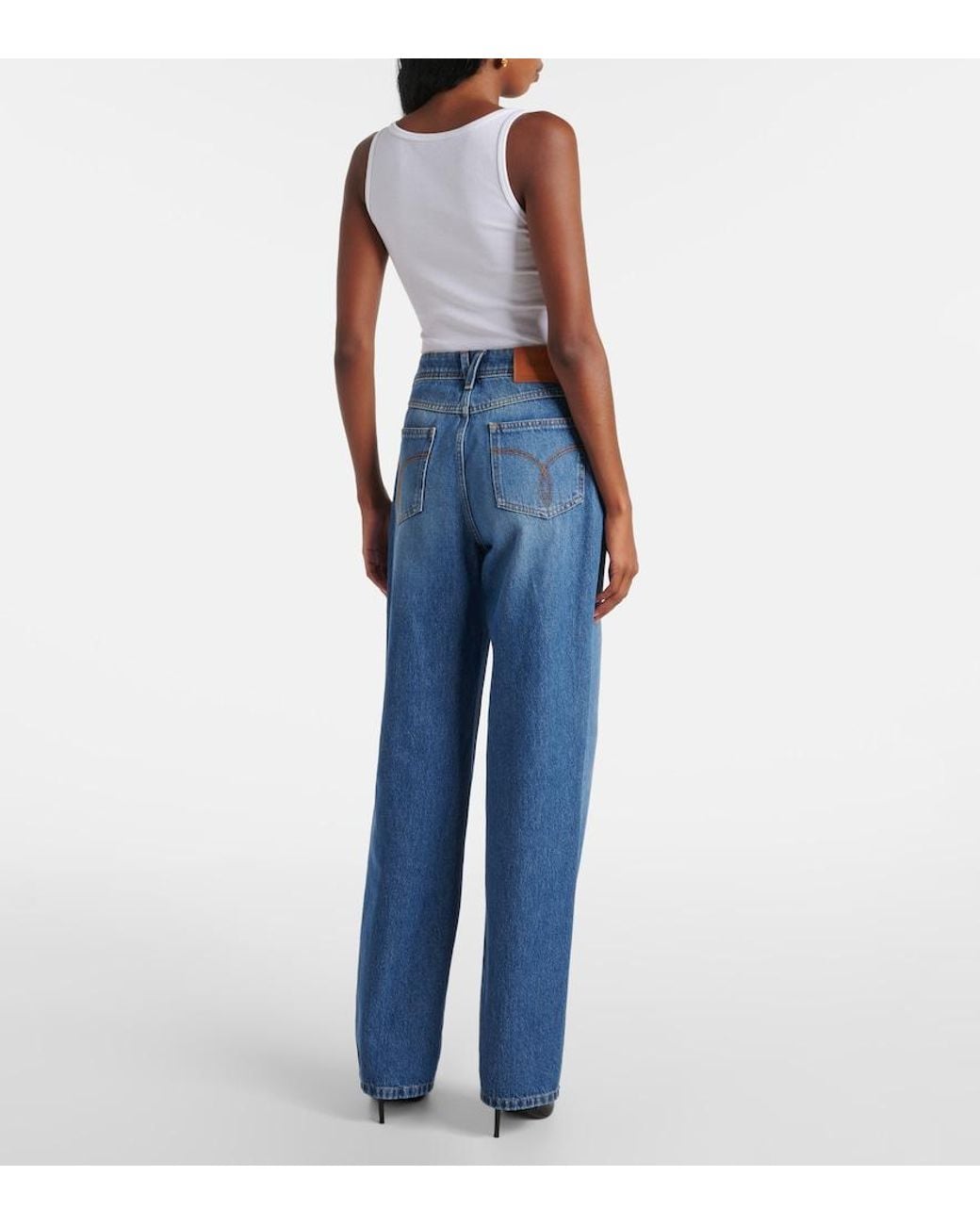 Versace Blue Medusa '95 Straight Jeans