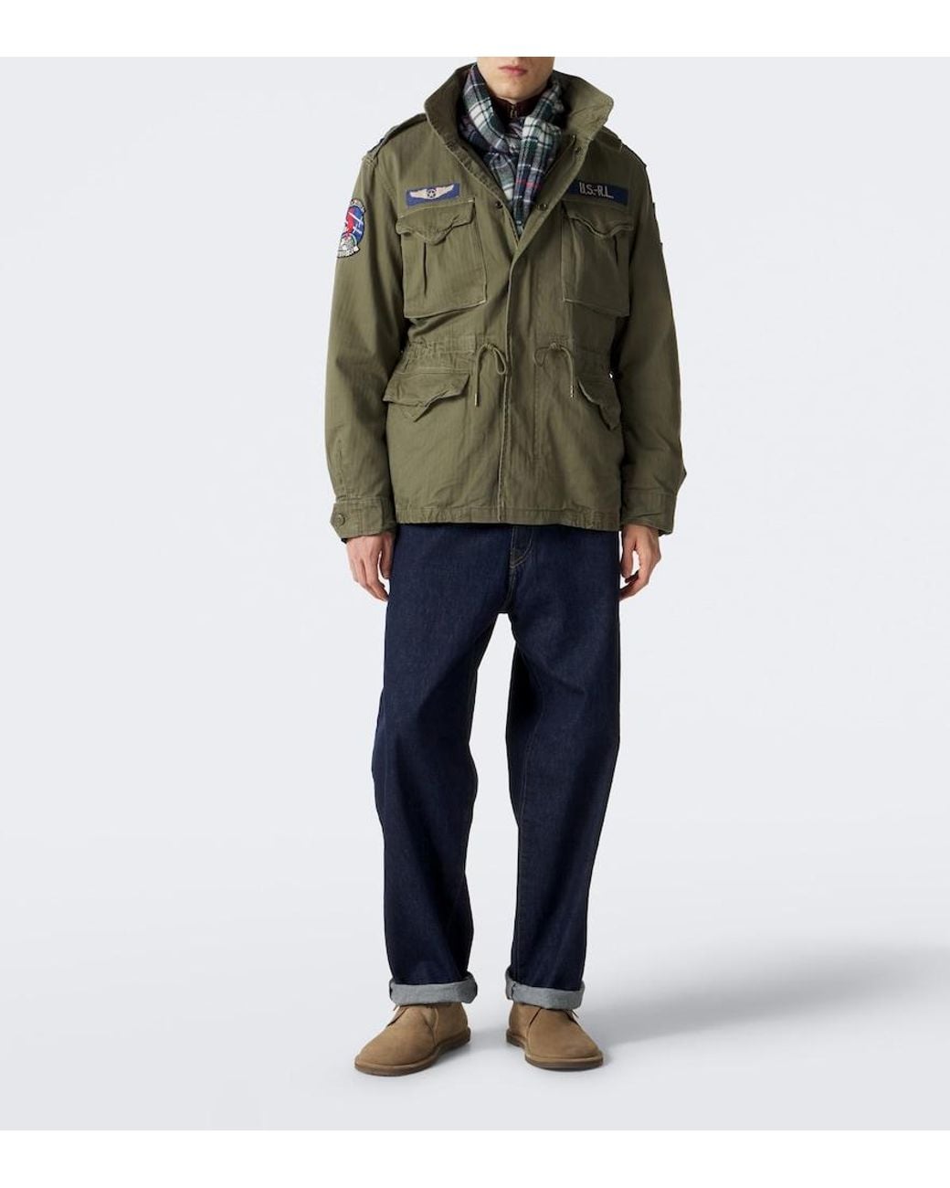 Polo Ralph Lauren Green Iconic Patch-Applique Cotton Field Jacket for men