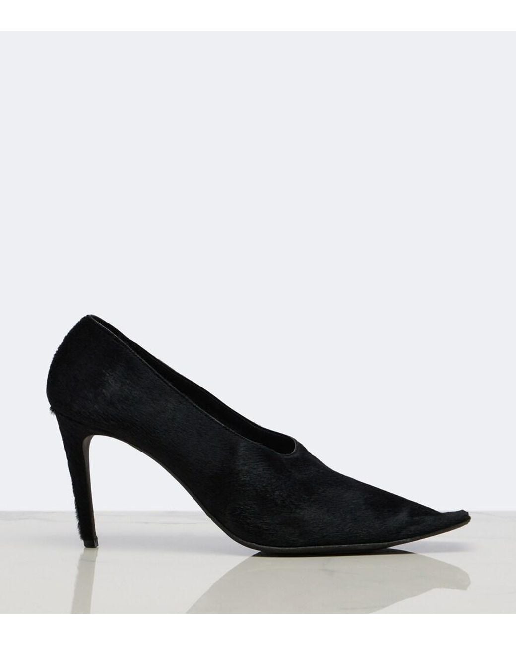 Khaite Black Marlene Calf Hair Pumps
