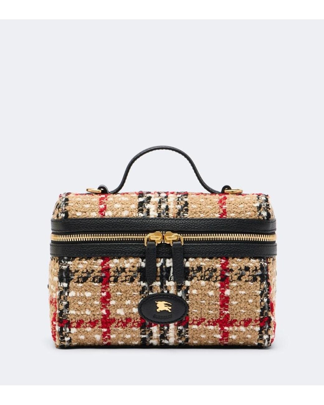 Burberry Natural Check Small Boucle Vanity Bag