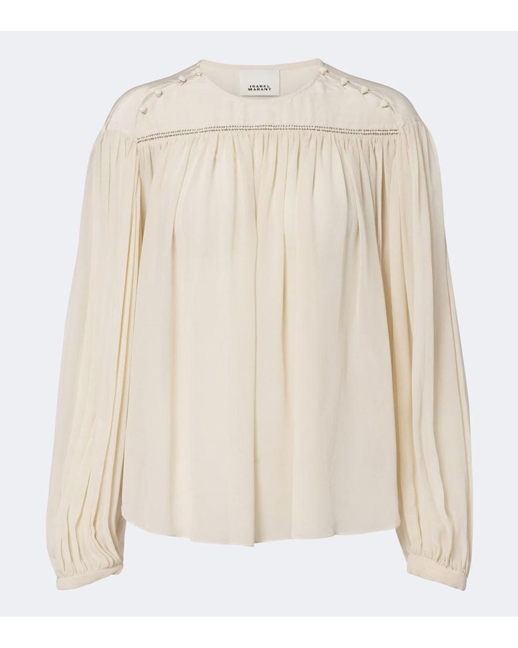 Isabel Marant Natural Nuna Silk Blouse