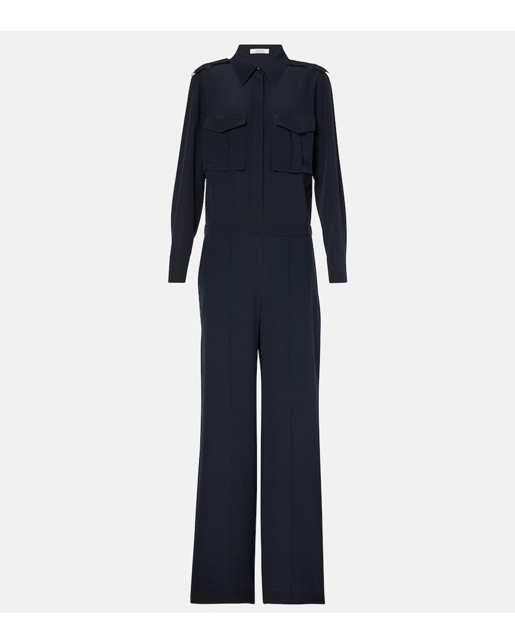 Dorothee Schumacher Blue Satin Jumpsuit