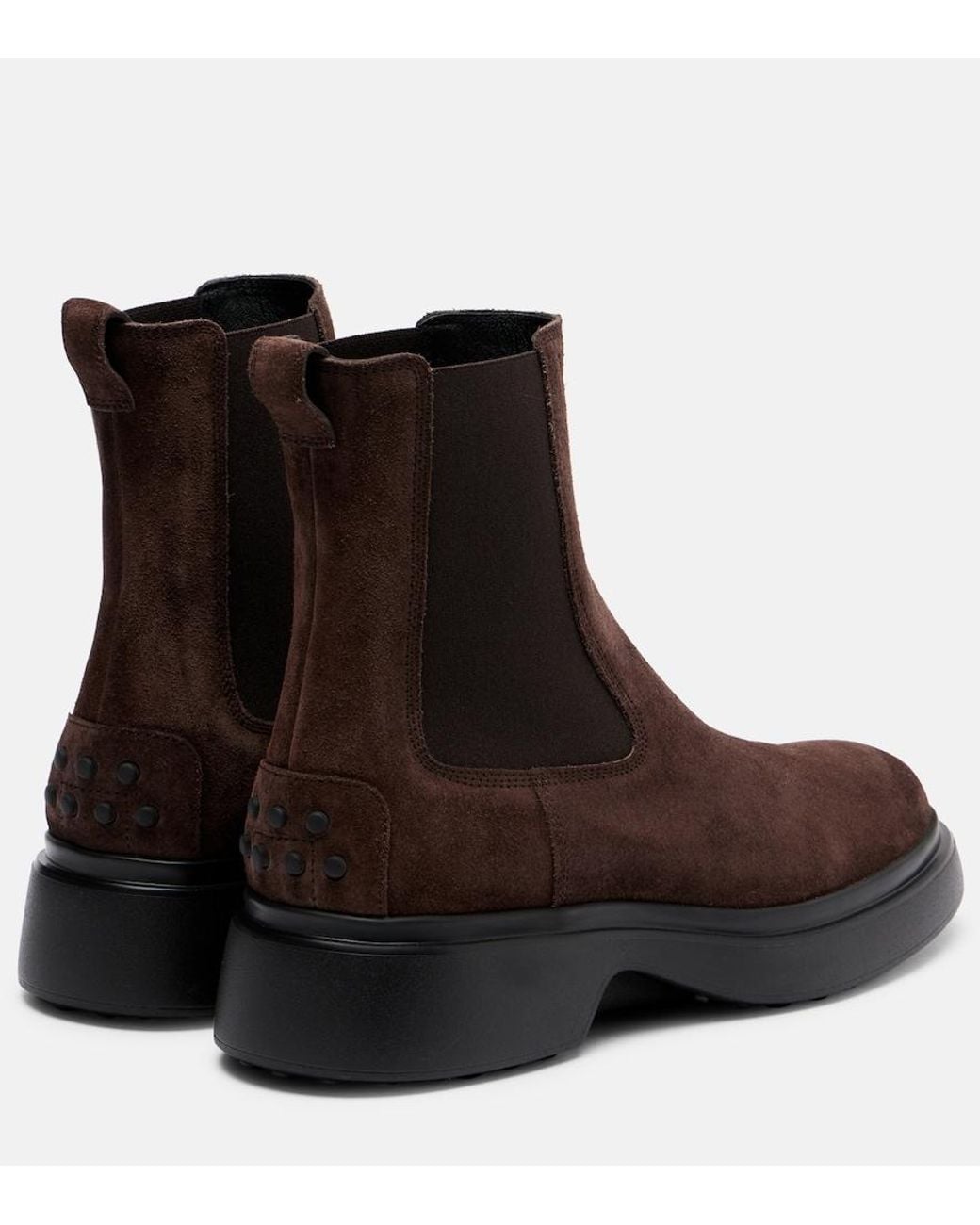 Tod's Brown Suede Chelsea Boots