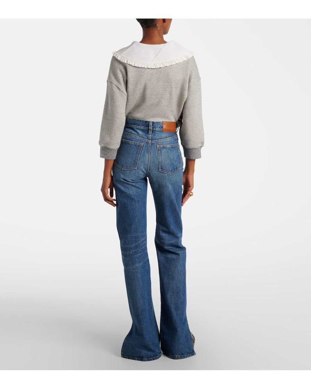 Chloé Blue High-Rise Flared Jeans
