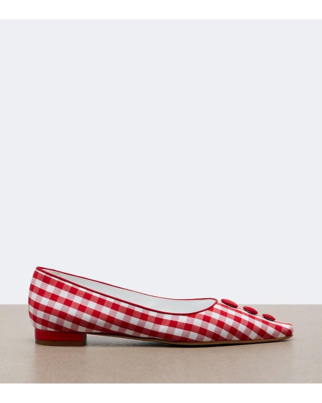 Manolo Blahnik Pink Alexa Gingham Pumps