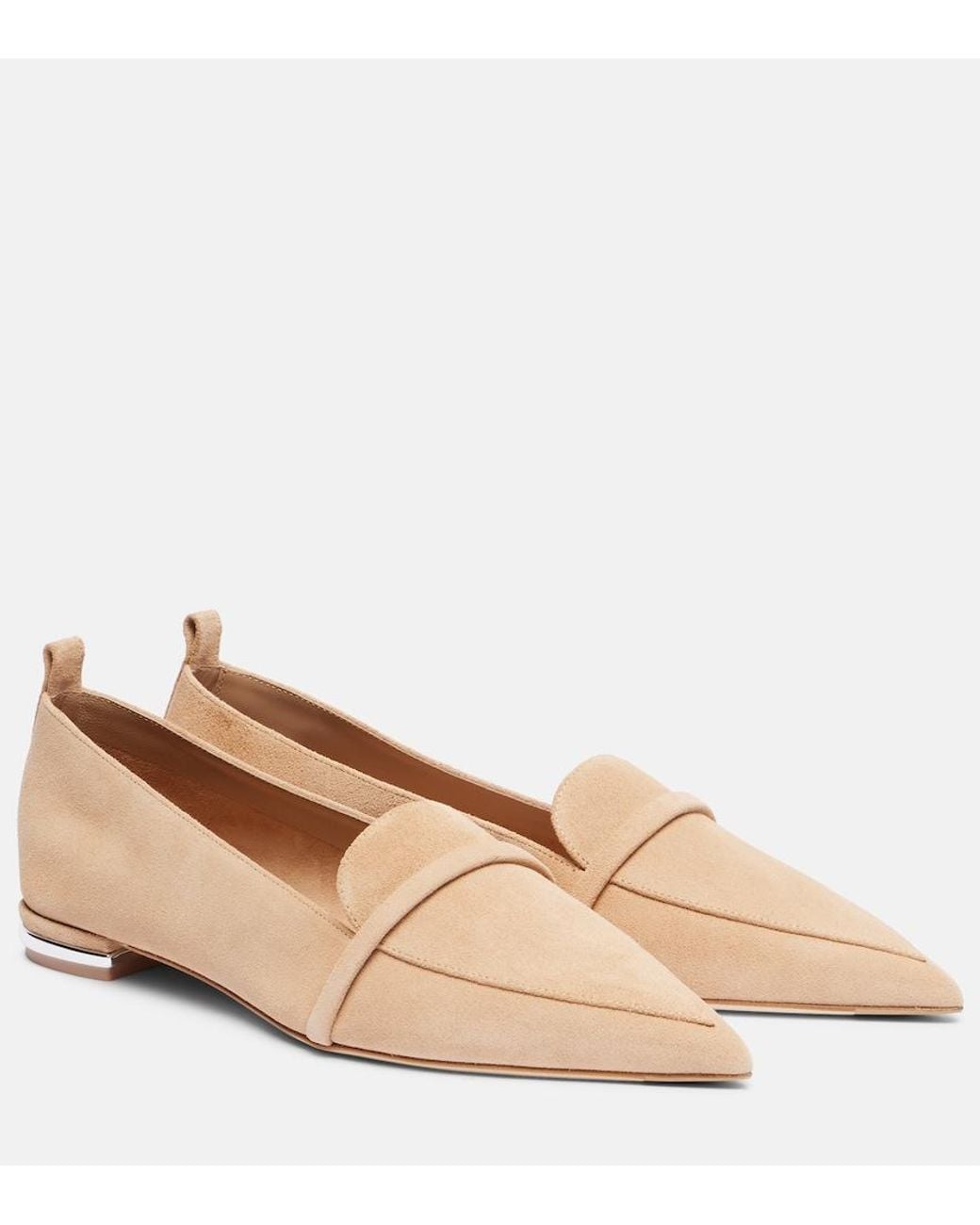 Malone Souliers Natural Dora 10 Suede Loafers