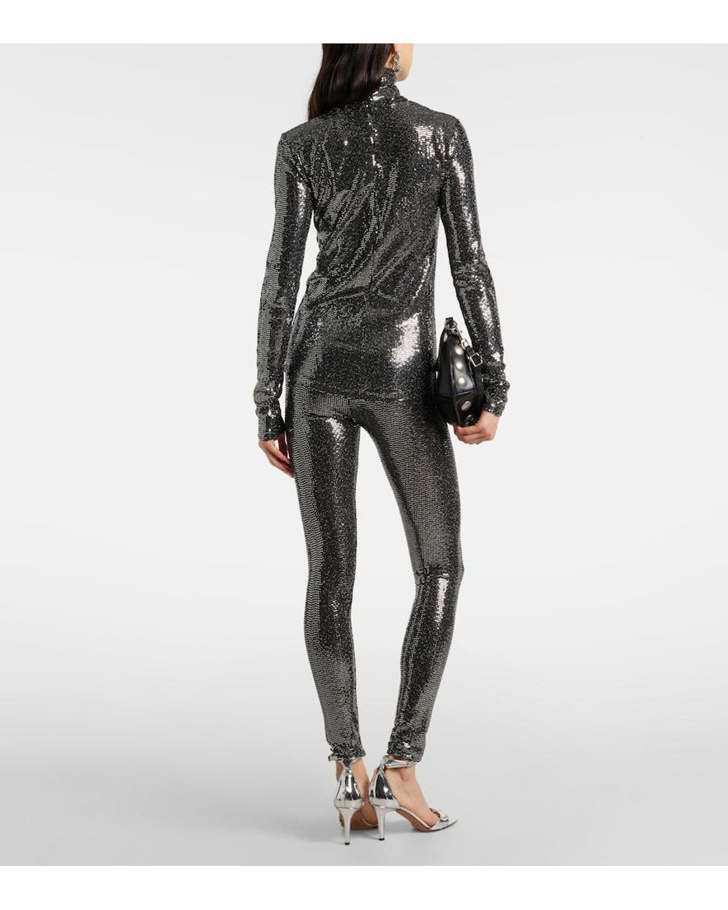 Isabel Marant Gray Joyela Sequined Top
