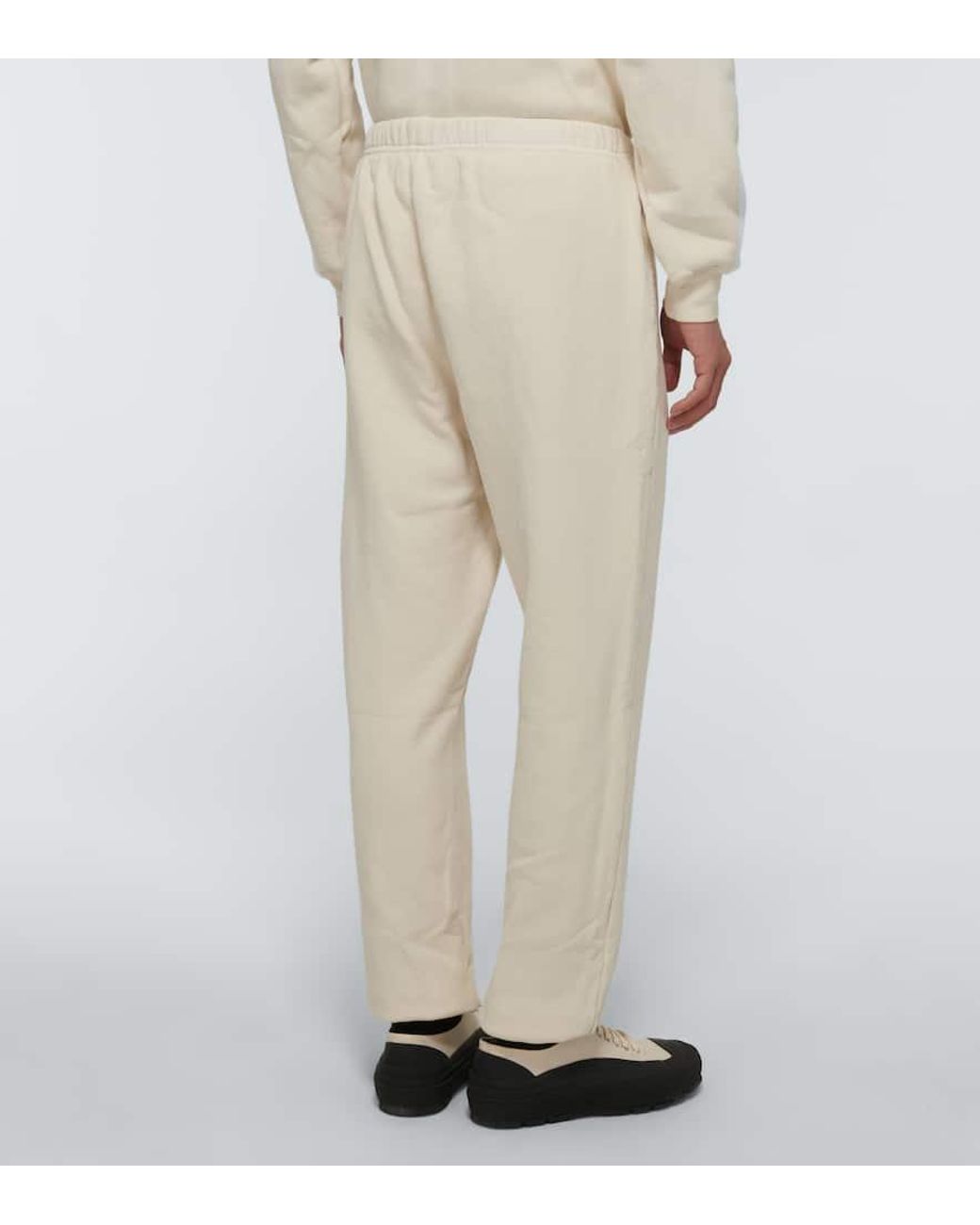 Les Tien White Cotton Sweatpants for men