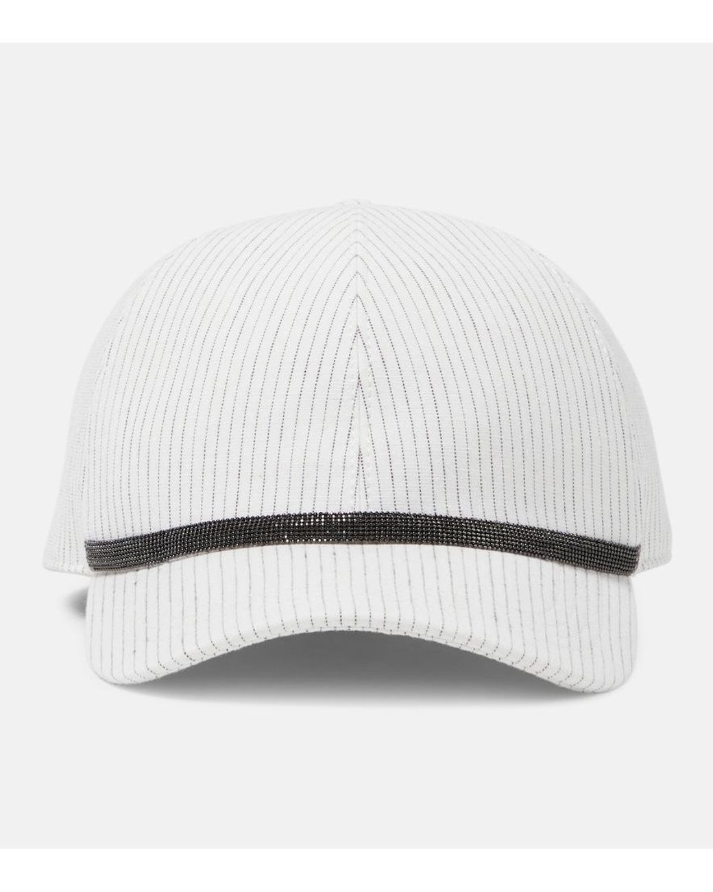 Brunello Cucinelli White Linen And Cotton Baseball Cap