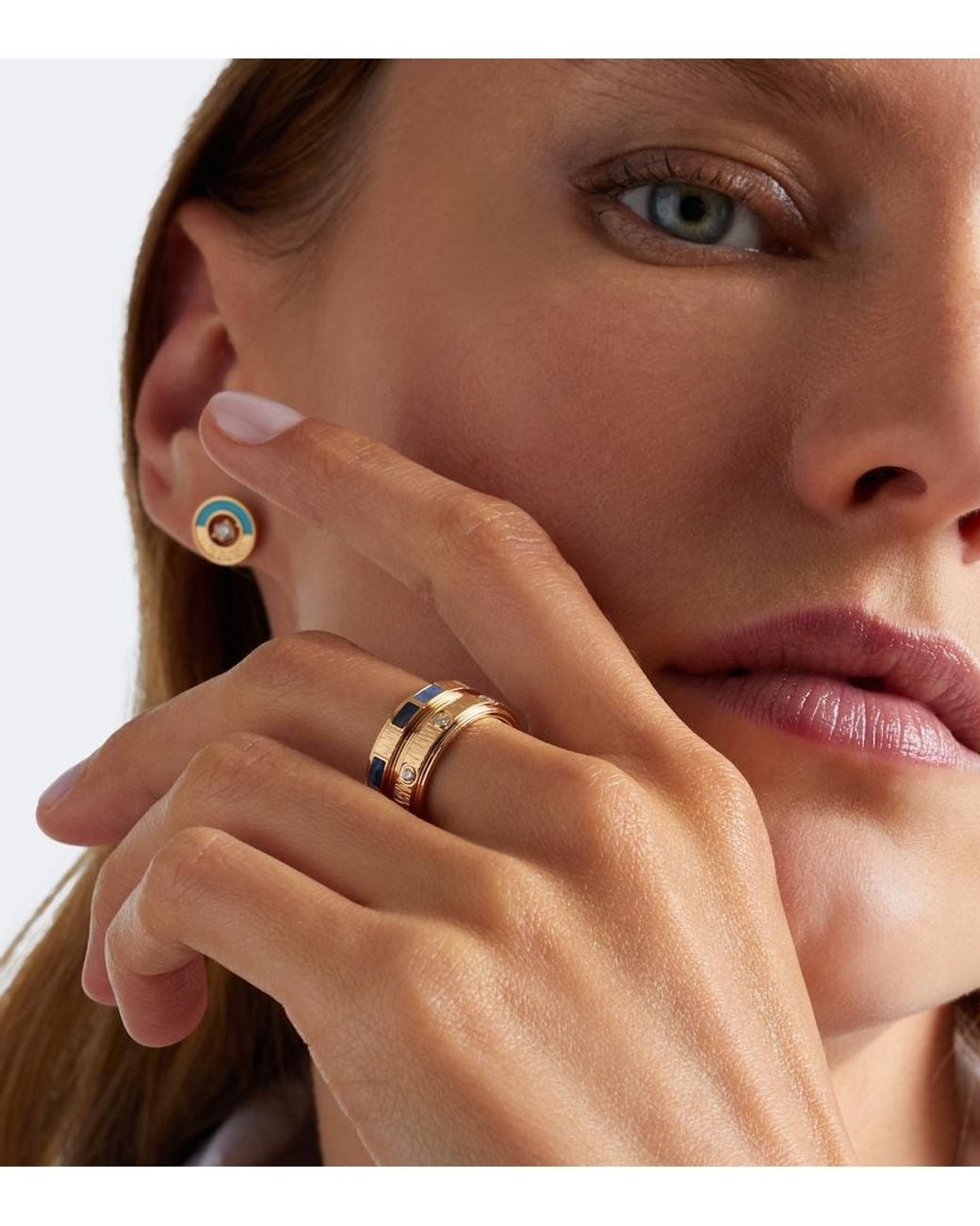 Piaget White Possession Vibrant Palace 18Kt Rose Ring With Gemstones