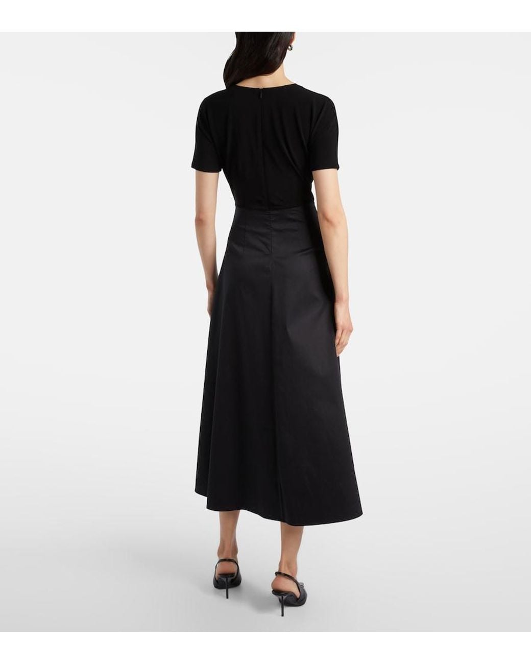 Max Mara Black Grembo Knitted Midi Dress