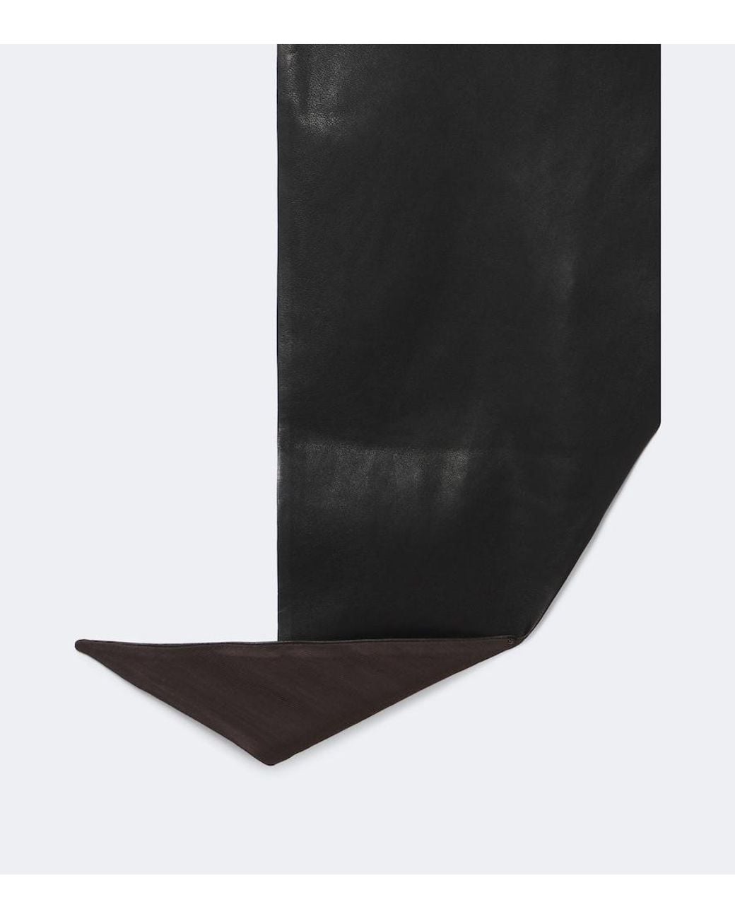 Lemaire Black Large Leather Scarf