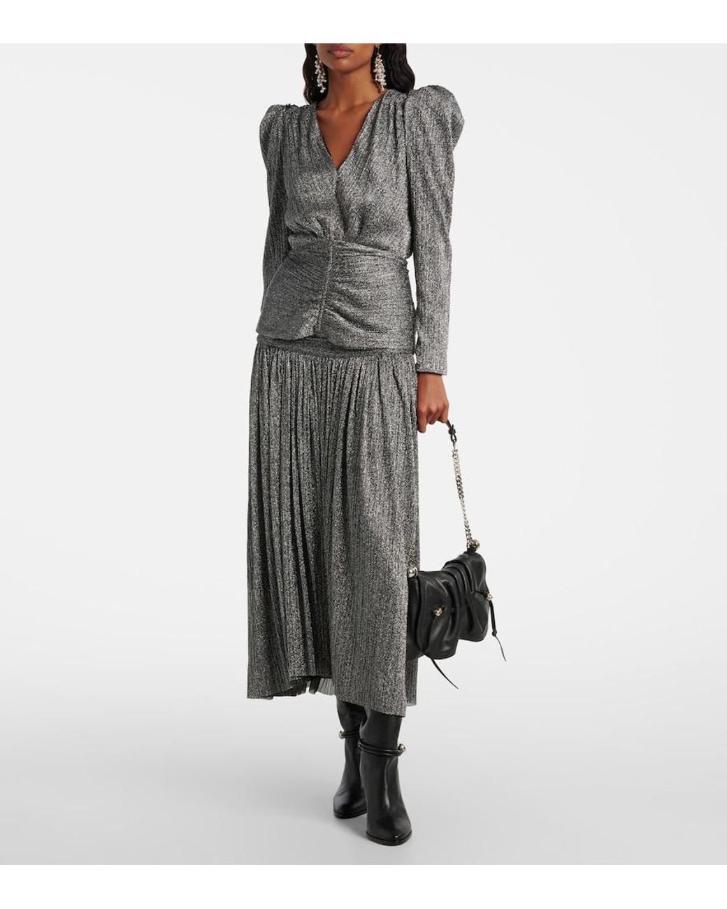 Isabel Marant Gray Marlin Embellished Top