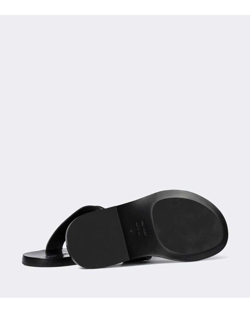 Tom Ford Brown Leather Thong Sandals for men