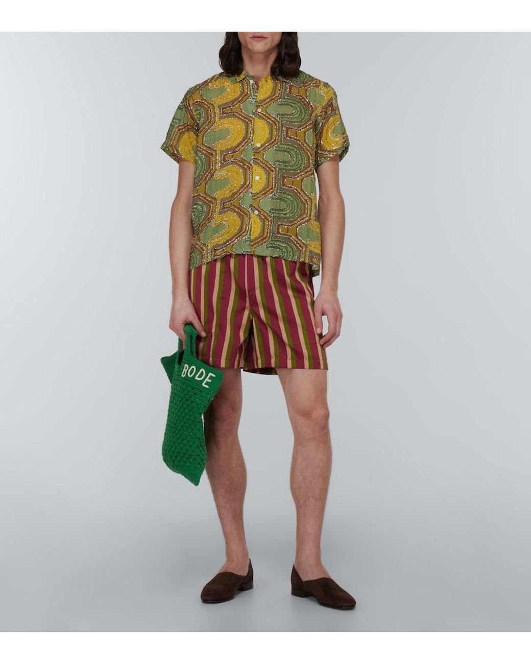 Bode Brown House Shoe Suede Loafers for men