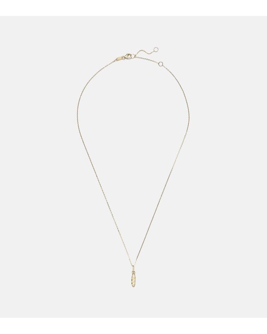 STONE AND STRAND White 14Kt Pendant Necklace With Diamonds