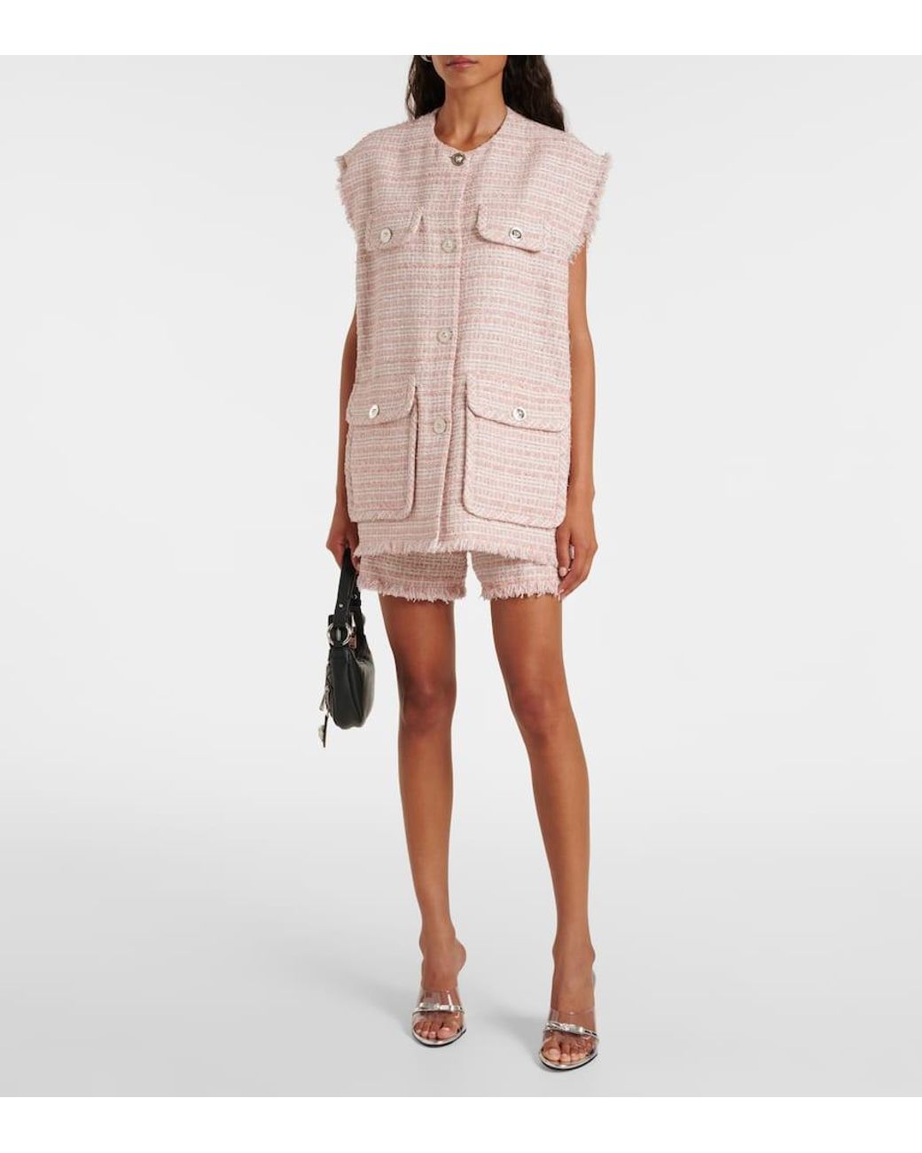 Versace White Gianni Ribbon 95 Pvc Wedge Mules