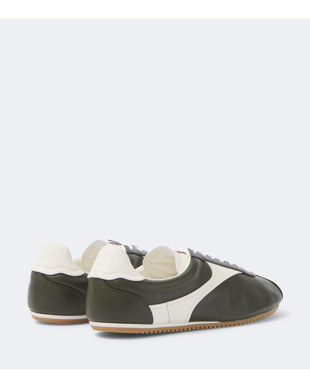 Bottega Veneta Green Shot Leather Sneakers for men