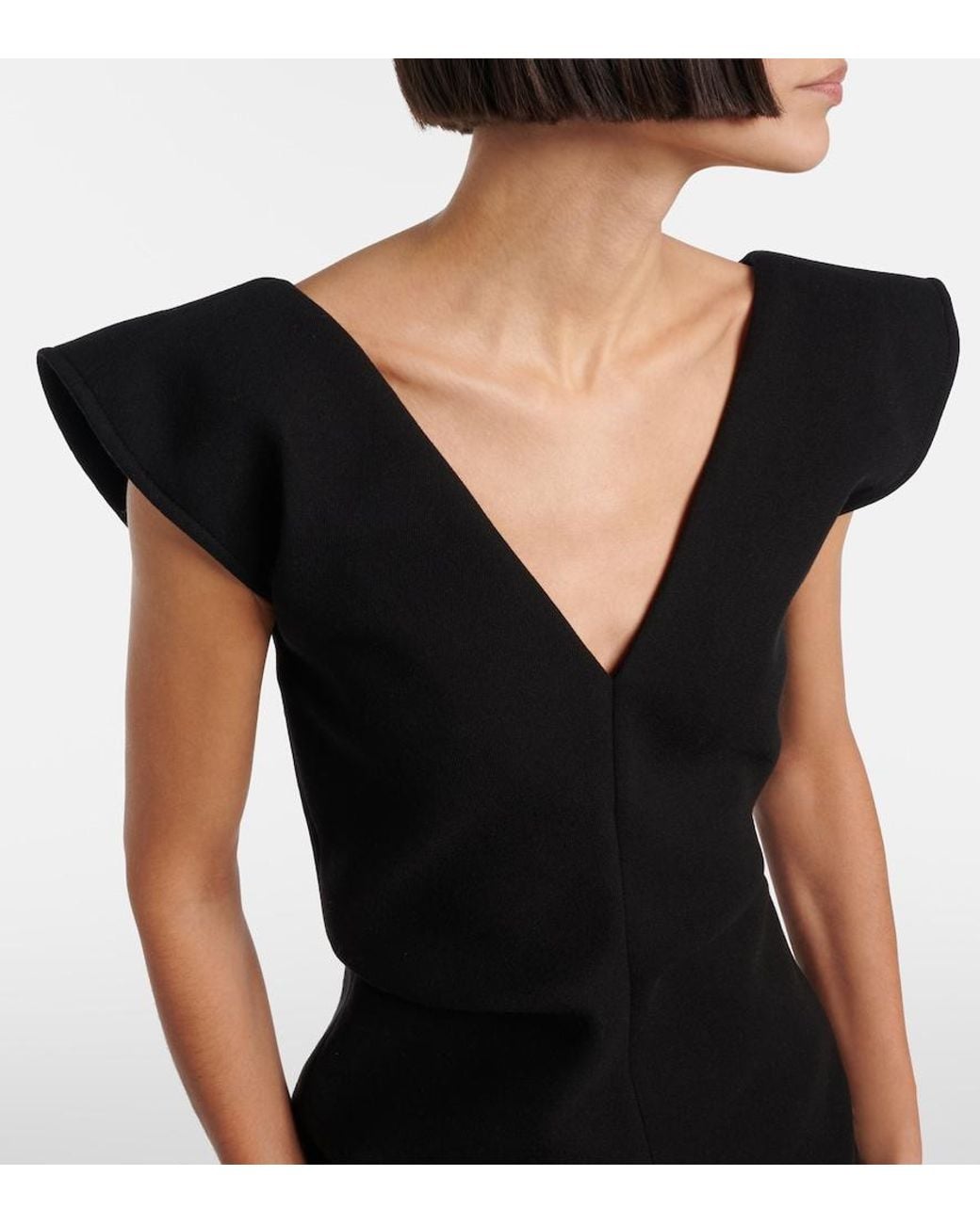 Proenza Schouler Black Mariam Scuba Midi Dress