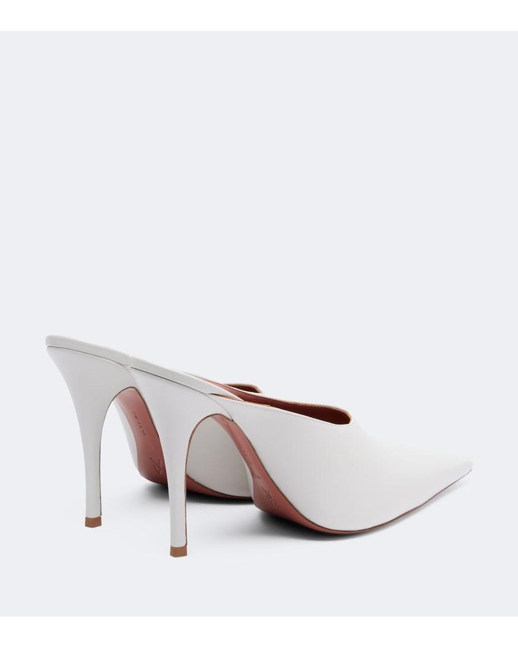 AMINA MUADDI White Felicia Leather Mules
