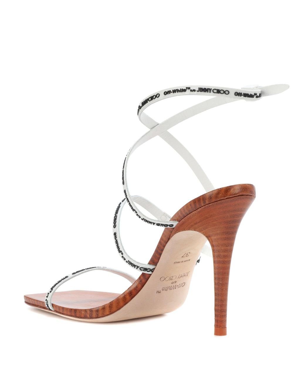 Jimmy Choo X Off-white Jane 100 Sandals in Brown | Lyst