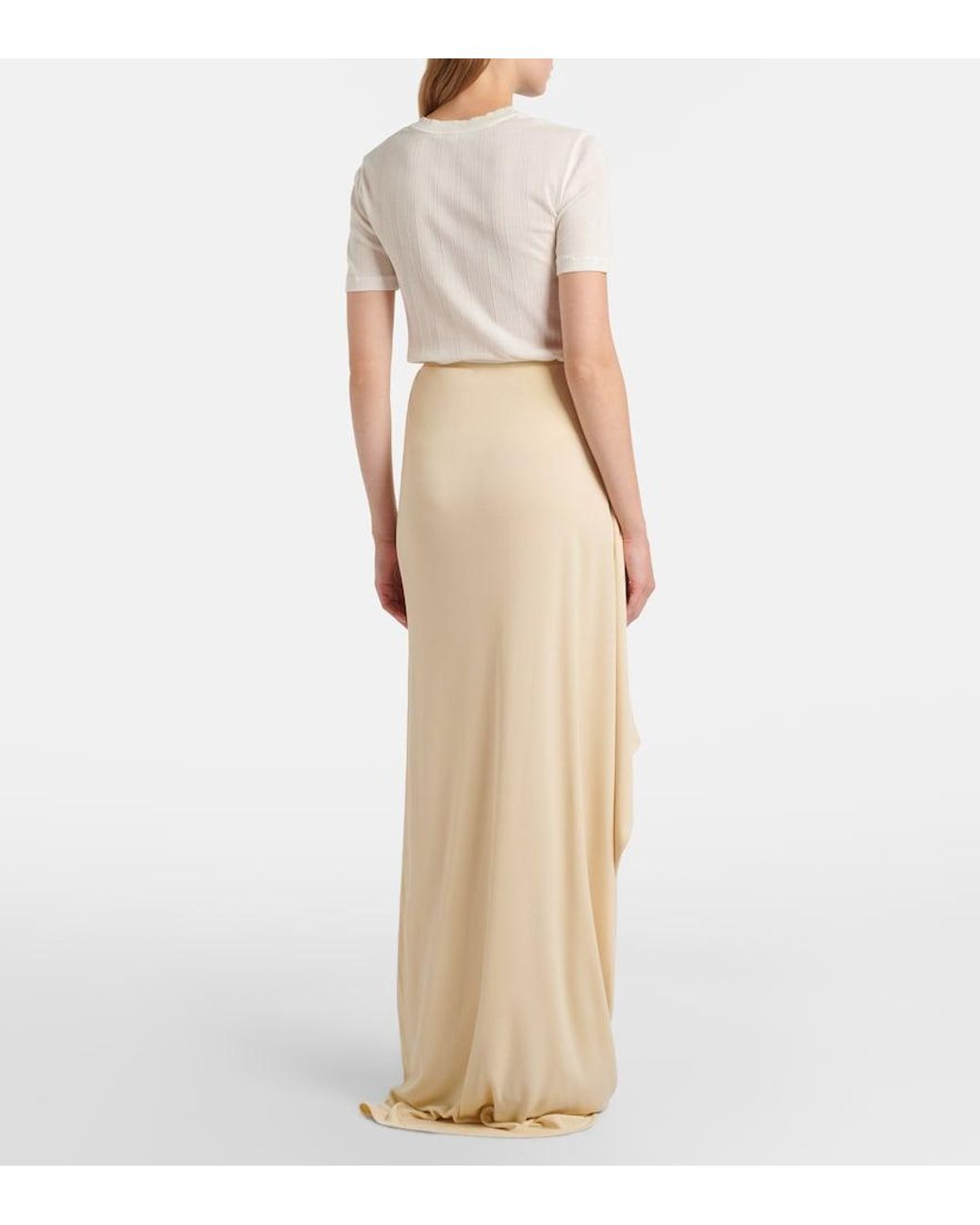 The Row Natural Dione Draped Maxi Skirt