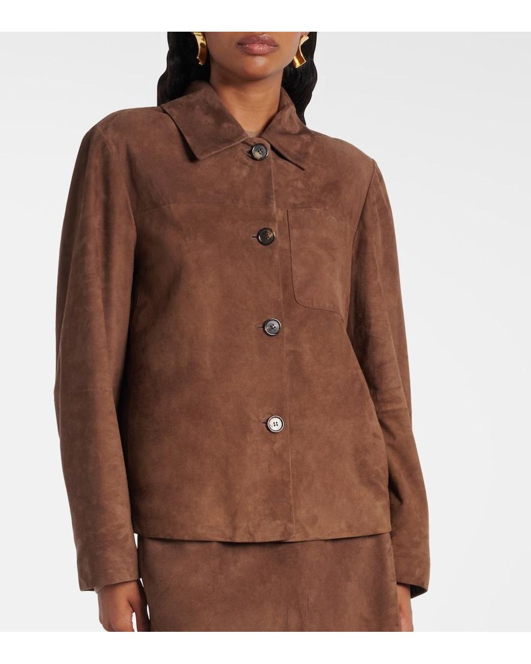 Giacca Camicia di Max Mara in Brown