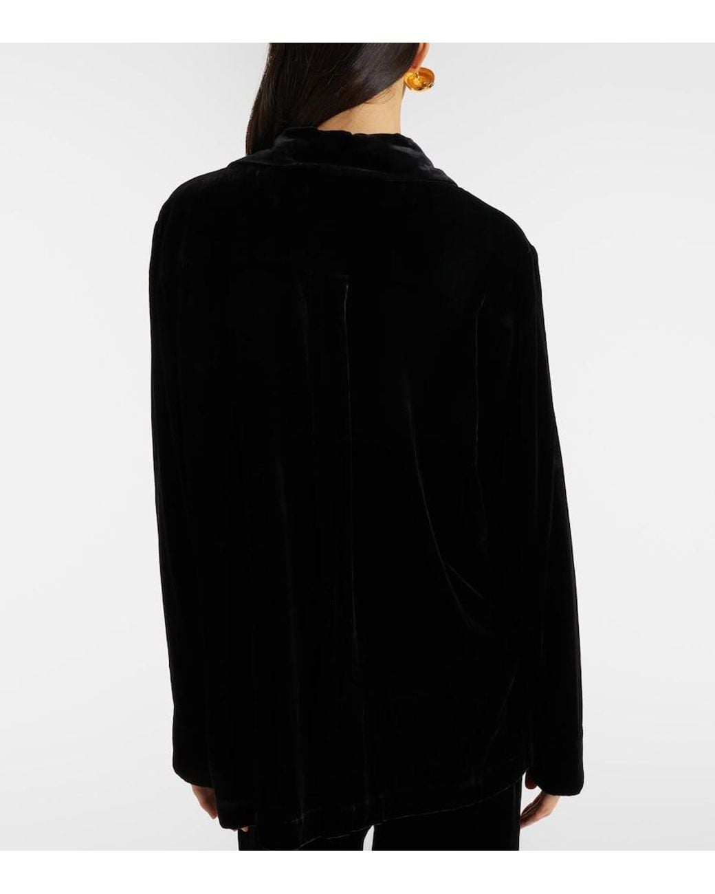 Asceno Black Calabasas Velvet Shirt