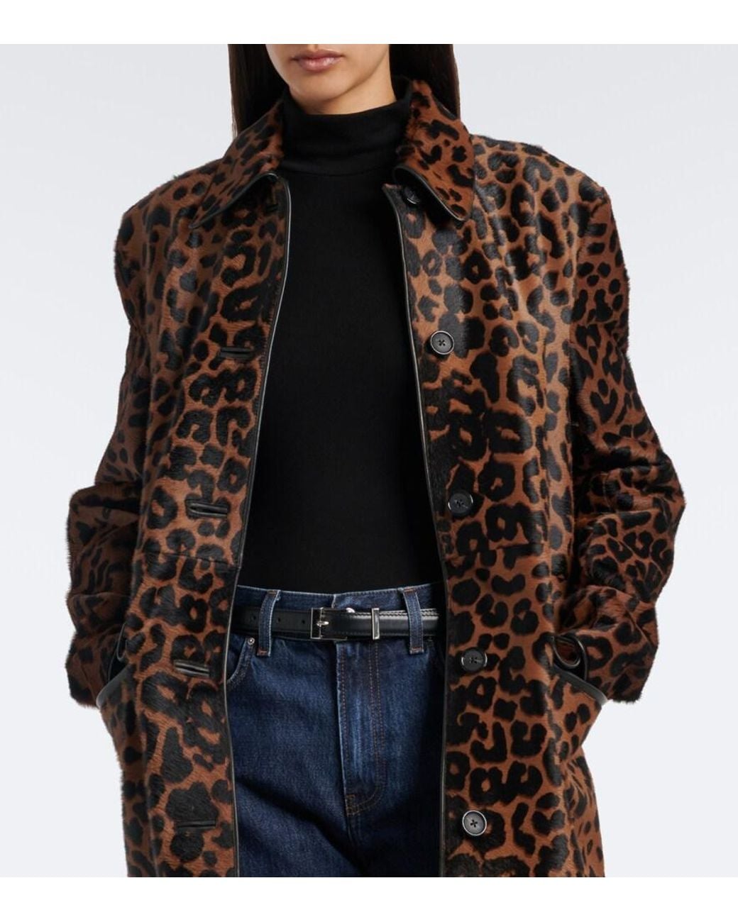 Totême  Black Jersey Turtleneck Top