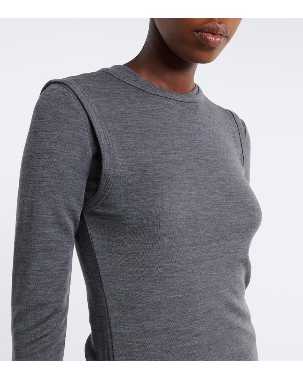Rohe Gray Layered Wool Sweater