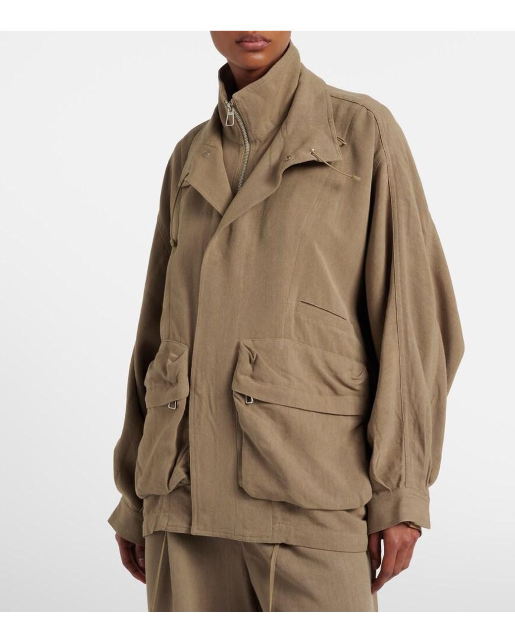 Frankie Shop Natural Breya Oversized Jacket