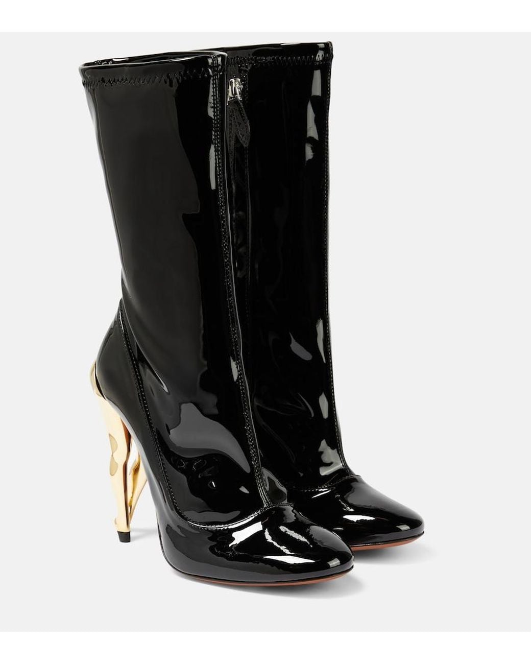 Alaïa Black Cabaret Mid-Calf Boots
