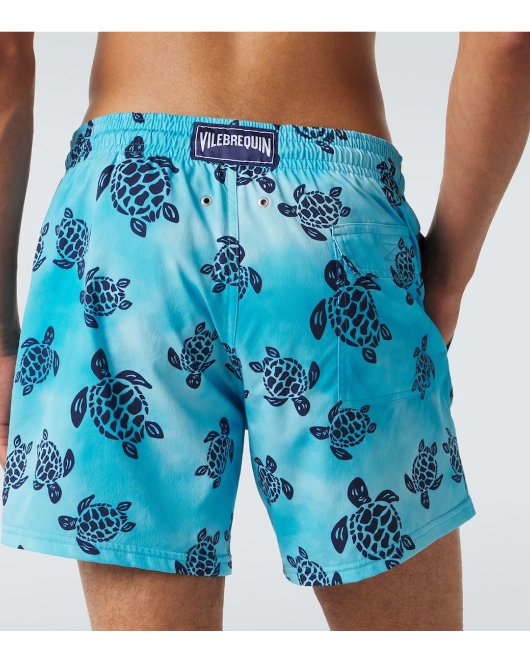 Vilebrequin Blue Printed Swim Trunks for men