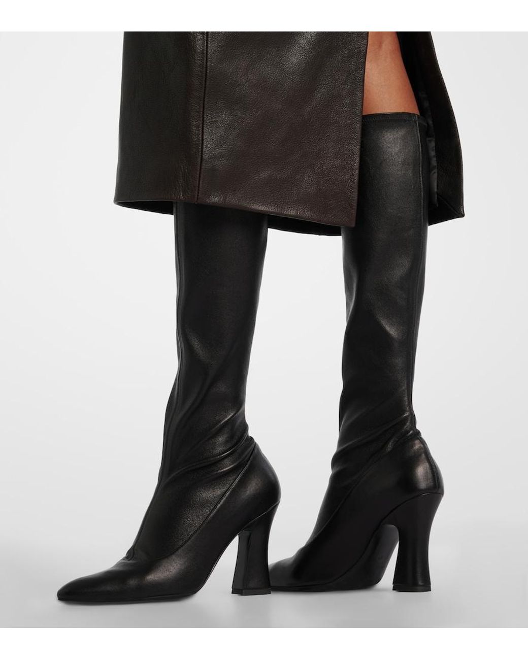 Magda Butrym Black Leather Knee-High Boots
