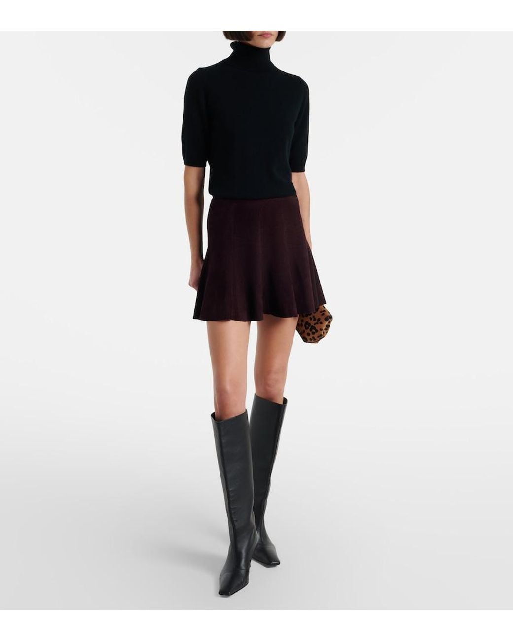 Stouls Red Mila Suede Miniskirt