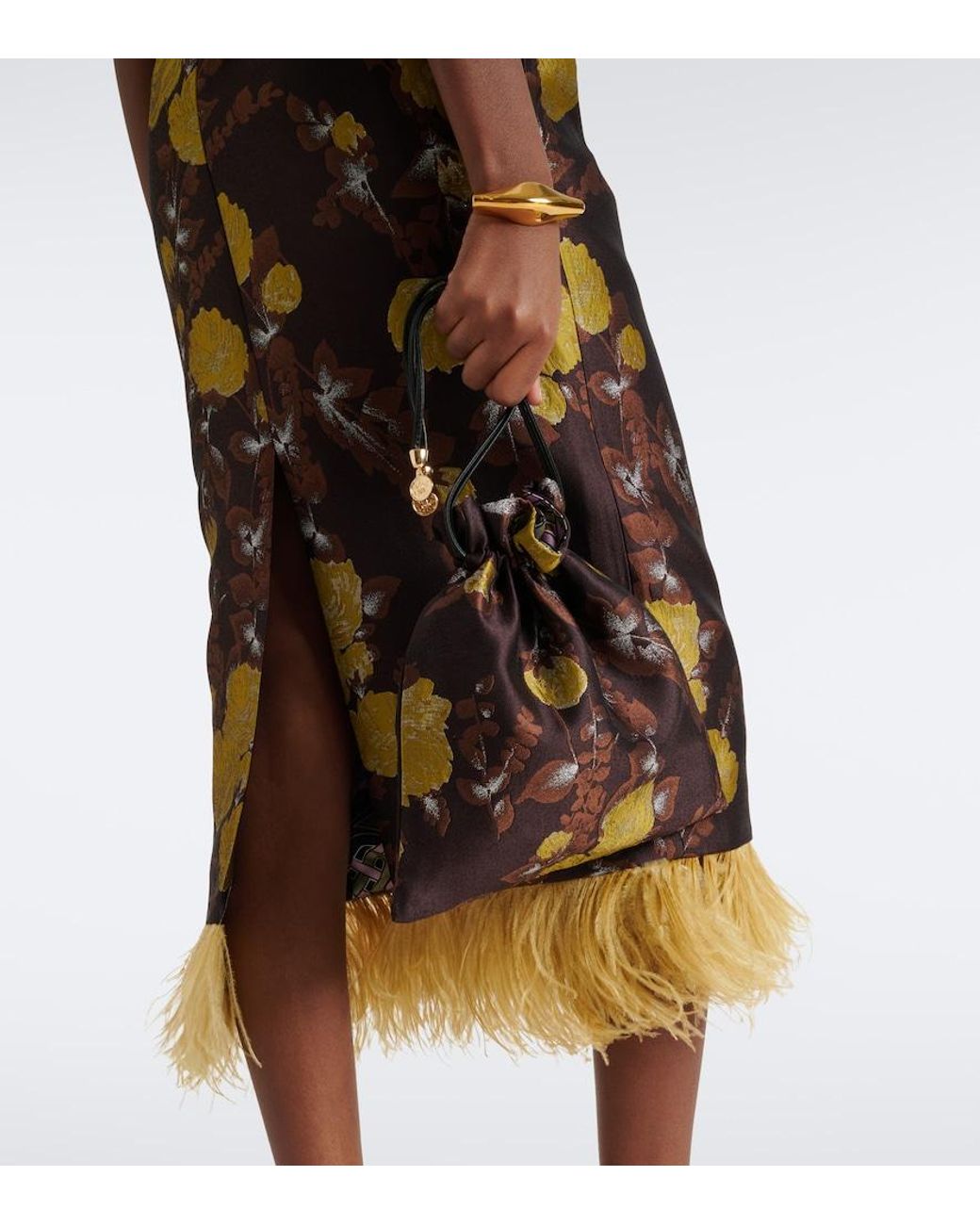 LaDoubleJ Multicolor Devon Floral Jacquard Pouch