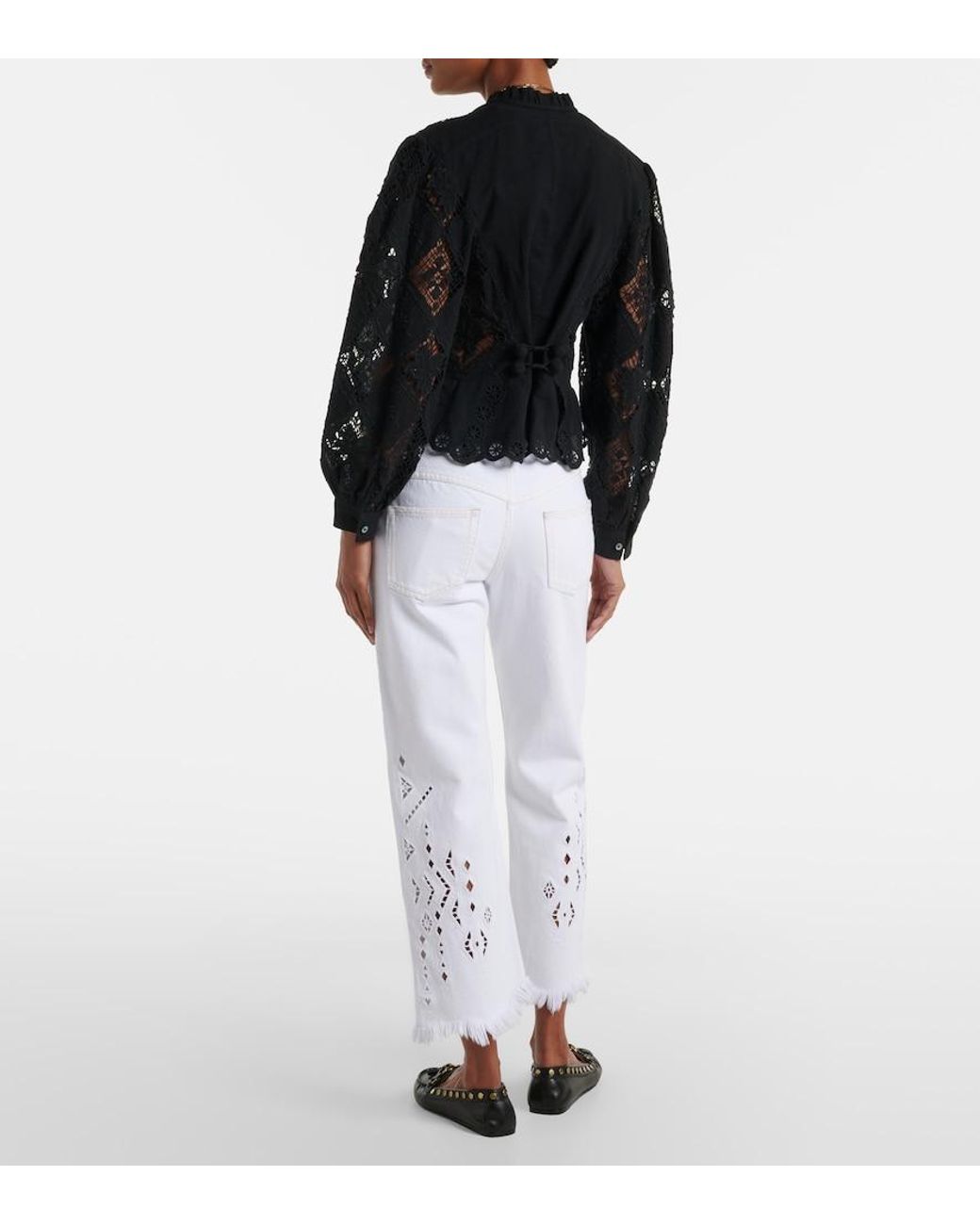 Isabel Marant White Alison Straight Jeans