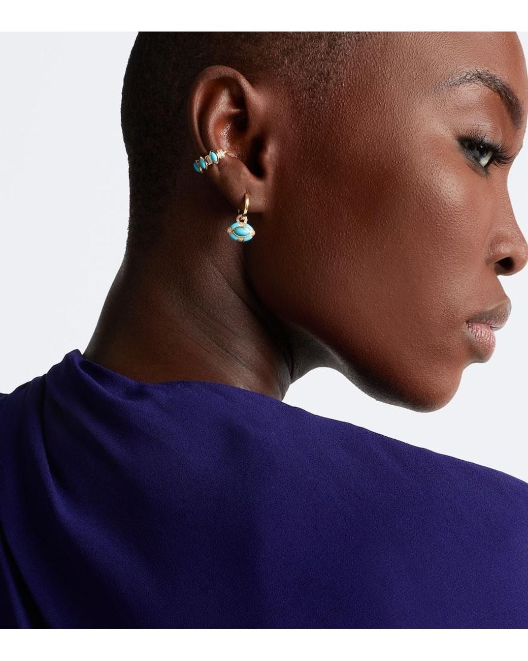 SHAY Blue Riviera 18Kt Ear Cuff With And Diamonds