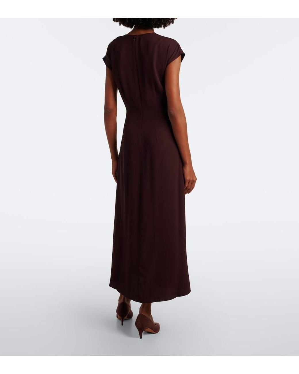 Joseph Purple Taipan Crepe Midi Dress