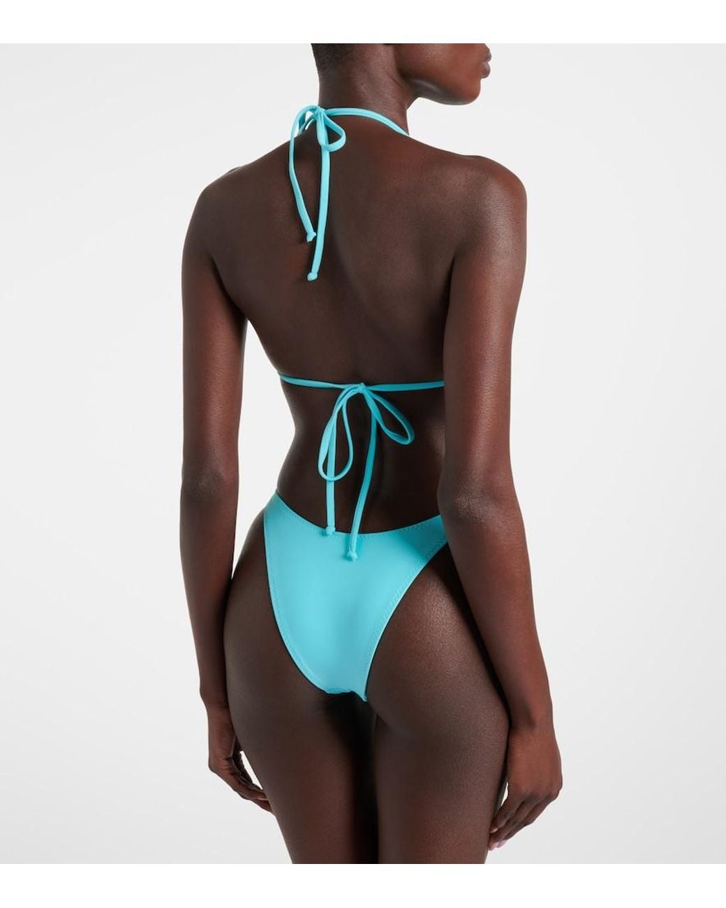 SAME Blue Island Embellished Bikini Top