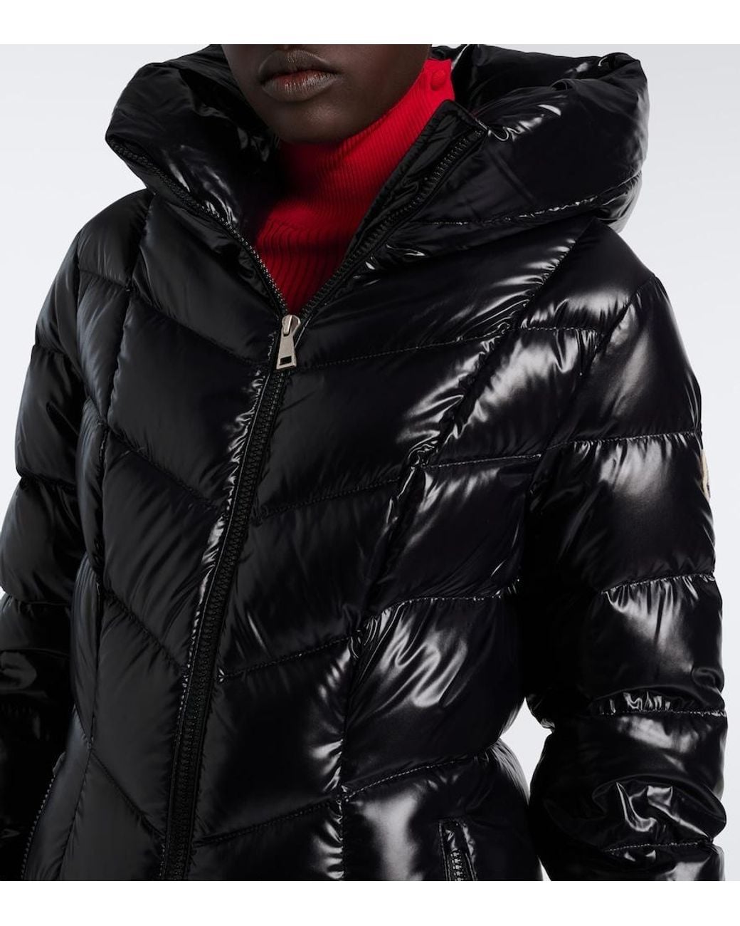 Moncler Black Marusse Hooded Quilted Down Coat