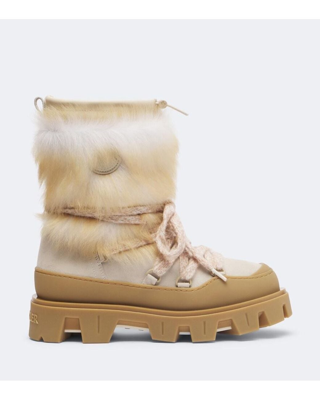 Moncler Natural Peak Apres Shearling Snow Boots