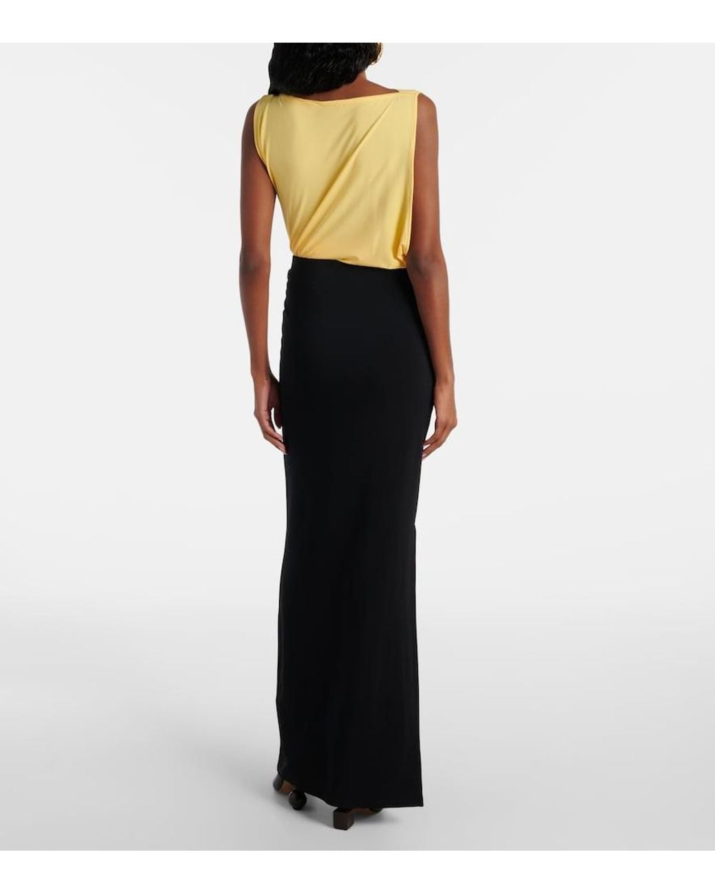 Jacquemus Black Peplo Maxi Skirt