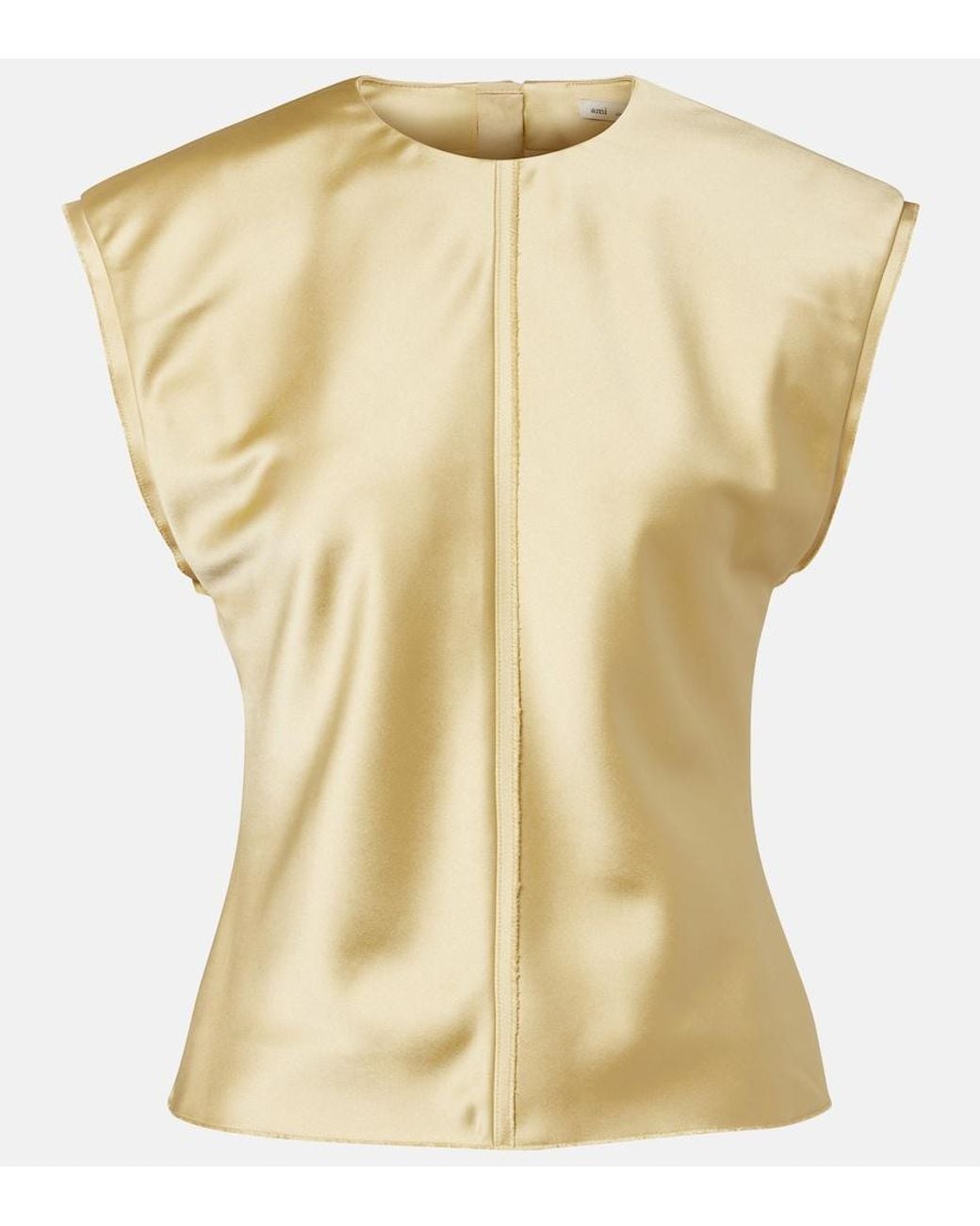 Top En Satin AMI en coloris Metallic